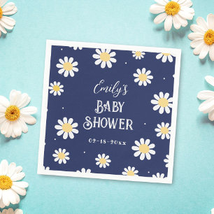 Witte Daisies Lente Zomer Jongen Baby shower Servet