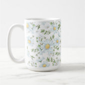 Witte Daisies Mok Groot 15 oz. (Links)