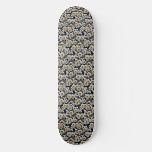 Witte Daisies Skateboard (Voorkant)