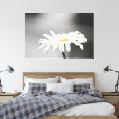 Witte Daisy Bloem Bloom Canvas Afdruk (Insitu (Slaapkamer))