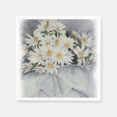 WITTE DAISY BLOEM BOEKET PAPIEREN SERVETTEN (Voorkant)