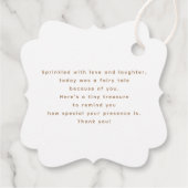 Witte Daisy Bloem Boho Elegant Dank u Bedankjes Labels (Achterkant)