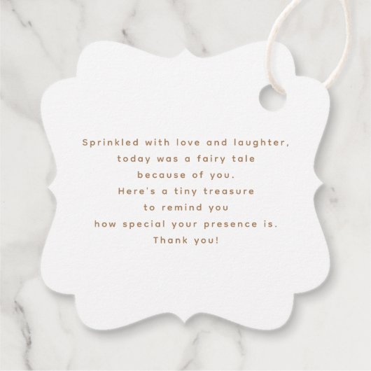 Witte Daisy Bloem Boho Elegant Dank u Bedankjes Labels (Achterkant)