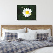 Witte Daisy Bloem Foto Verpakt canvas (Insitu (Slaapkamer))