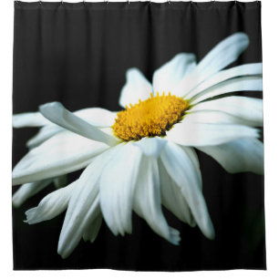 Witte Daisy bloem in de wind Douchegordijn