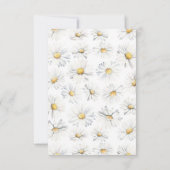 Witte Daisy Bloem Leuke Elegante Kleine Dank u Bedankkaart (Achterkant)