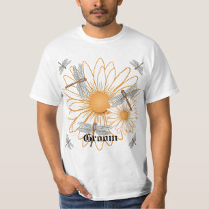 Witte Daisy bruidegom bruiloft T-shirt