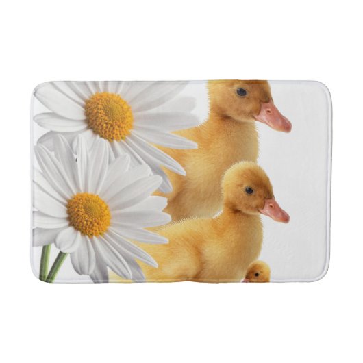 Witte Daisy Chicks Badkamer Badmat (Voorkant)