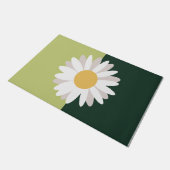 Witte Daisy Entree Deurmat, groene tuin Deurmat (Schuin)