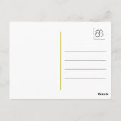 Witte Daisy Flower met een Bee Briefkaart (Achterkant)