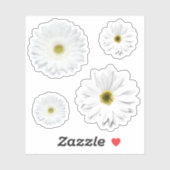Witte Daisy Flower set Sticker (Vel)