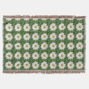 Witte Daisy Ronde Deken