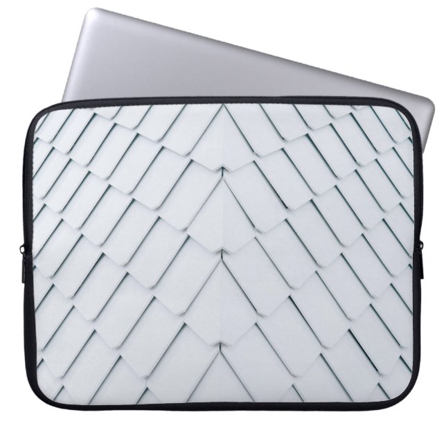 Witte dakpannen laptop sleeve (Voorkant)
