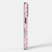 Witte Damask op stoffig Roos Monogram & Naam  Case-Mate iPhone Case (Achterkant / Rechts)