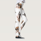Witte dames leggings met foto van Chihuahua (Rechts)