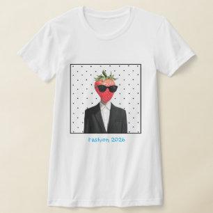 witte dames t-shirt met zwarte polka stippen