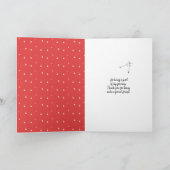 witte dandelion bedankt kaart (Binnen)