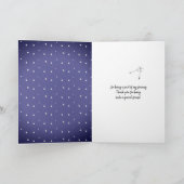 witte dandelion bedankt kaart (Binnen)