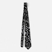 Witte dansende muzieknoten Musici Muziekfans Stropdas (Achterkant)