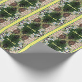 Witte deaffodil bloemen van Brook gepersonaliseerd Cadeaupapier (Hoek)