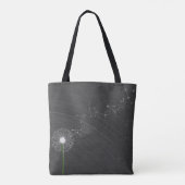 witte deandelion op de achtergrond van het bord tote bag (Achterkant)