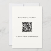 Witte dennenboom sneeuw QR code Kerstfeest Kaart (Achterkant)