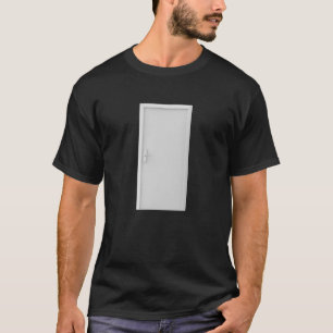 Witte deur met slim deurslot t-shirt
