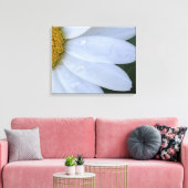 Witte Dewy Daisy Closeup Canvas Print (Insitu (Woonkamer))