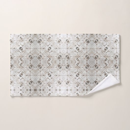 Witte diamant Mid Century Modern Handdoekenset Bad Handdoek (Handdoek)