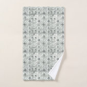 Witte diamant mid-century modern handdoekenset bad handdoek (Handdoek)