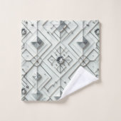 Witte diamant mid-century modern handdoekenset bad handdoek (Wasdoekje)