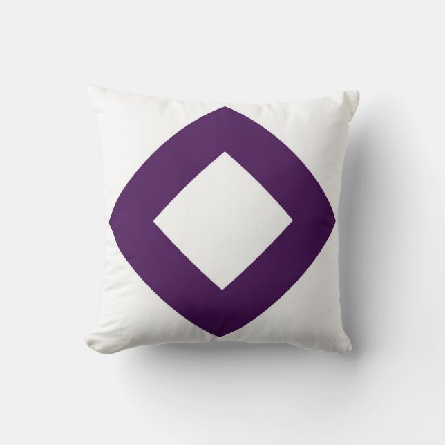 Witte diamant, Paarse grens Kussen (Voorkant)