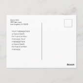 Witte Diamant Vlinder, Script Naam, Koninklijk Paa Briefkaart (Achterkant)