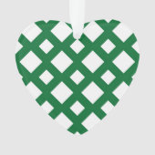 Witte diamanten op groen ornament (voorkant)