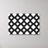 Witte diamanten op zwart canvas afdruk (Voorkant)