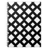 Witte diamanten op zwart notitieboek (Voorkant)