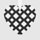 Witte diamanten op zwart ornament (voorkant)