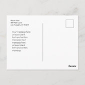 Witte Diamond Vlinder, Script Naam, Koninklijk Paa Briefkaart (Achterkant)