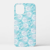 Witte dianthus anjers aqua blauw Case-Mate iPhone case (Achterkant)