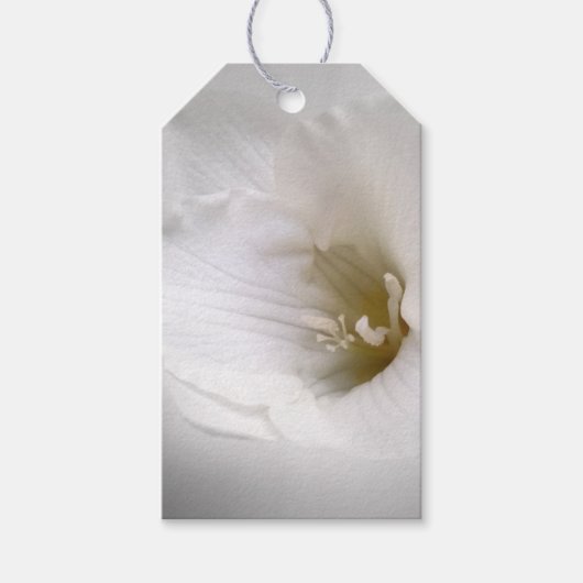 witte diepte cadeaulabel (Voorkant)