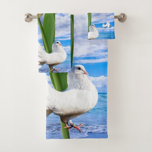 Witte doekjes Tulp Bad Handdoek (Insitu)