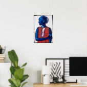 Witte doezelaar poster (Thuiskantoor)