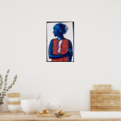Witte doezelaar poster (Keuken)
