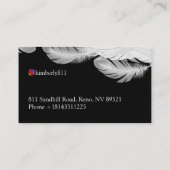 Witte doezelaar visitekaartje (Achterkant)