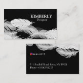 Witte doezelaar visitekaartje (Voorkant / Achterkant)