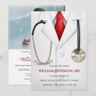 Witte Dokter Jas Modern Verpleegkunde School Afstu Kaart