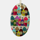 Witte dokters Magische Potie Apothecaire Tonic Fle Keramisch Ornament (Rechts)