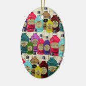 Witte dokters Magische Potie Apothecaire Tonic Fle Keramisch Ornament (Links)