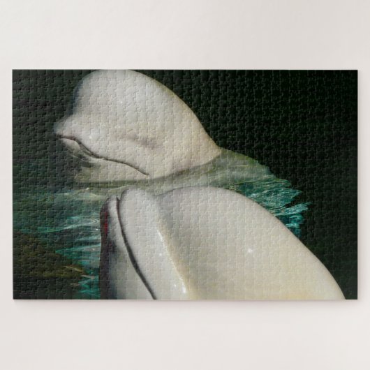 Witte dolfijnen legpuzzel (Horizontaal)