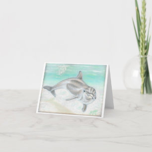 Witte dolphin note cards kaart